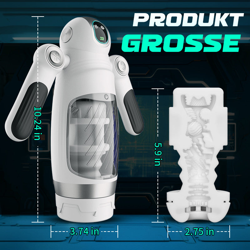 Doppelter Handgriff 13 Frequenz Vibration 7 Frequenz Einziehbare Masturbation Cups