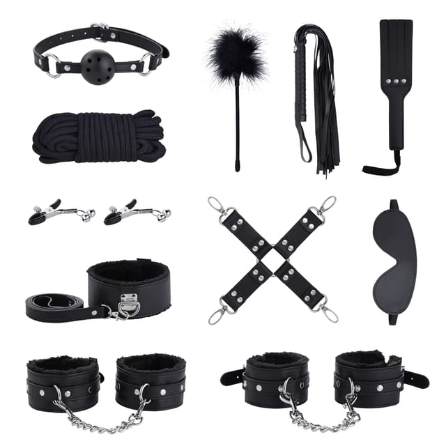 BDSM 11PCS - 11-teiliges Leder-Fesselset