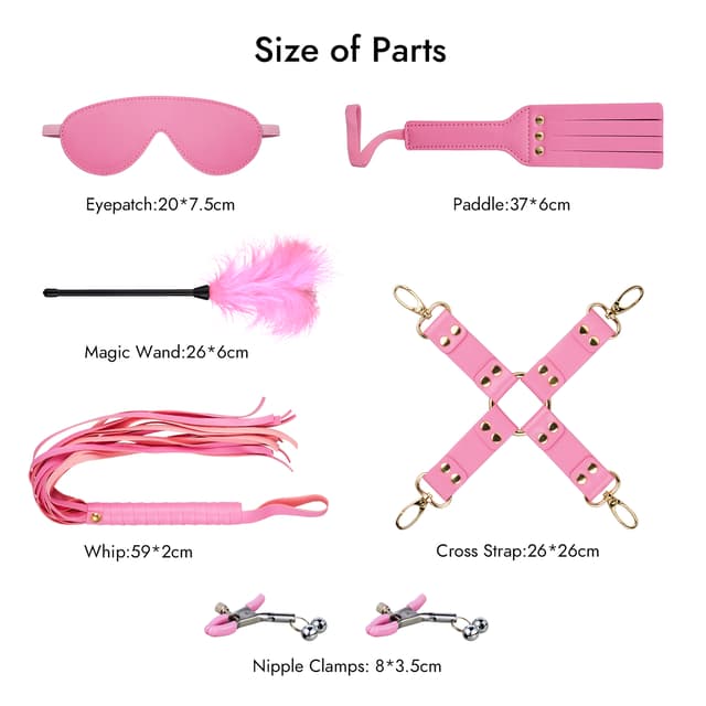 BDSM 11PCS - 11-teiliges Leder-Fesselset