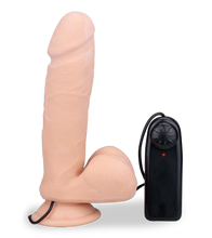 Laden Sie das Bild in den Galerie-Viewer, 18 cm langer Dildo-Vibrator mit Saugfuß