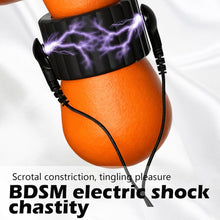 Laden Sie das Bild in den Galerie-Viewer, Elektrische Penisringe Elektro Schock Penis Trainer mit Host und Penis-Elektroden-Ring