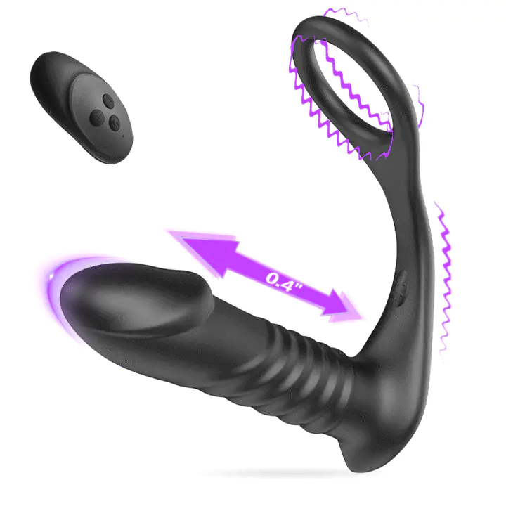 【Anfänger】SIEG 3*10 Stoßen Vibrieren Eichel Prostata Vibrator Silikon