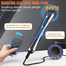 Laden Sie das Bild in den Galerie-Viewer, 110 mm Elektro Schock Metall Buttplug elektrische Stimulator Prostata Massager