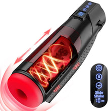 Laden Sie das Bild in den Galerie-Viewer, LCD-Display Stärkerer Masturbator mit 8 leistungsstarken Schub- &amp; 10 Vibrationsmodi