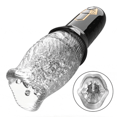 ORKAN 2 in 1 transparente Version des Automatischer 7 Rotation 7 Vibration Cup Masturbator