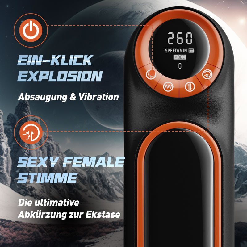 Aufgerüstet 10-Frequenz-Teleskop vibrierende Saugen Masturbation Tassen