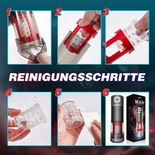 Laden Sie das Bild in den Galerie-Viewer, 5 Rotierende + 5 Saugen 2-in-1 Masturbation Cup Penis Pumpe