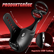 Laden Sie das Bild in den Galerie-Viewer, 3-in-1 Glans Trainer Masturbation Cup mit Penisring