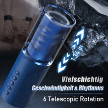 Laden Sie das Bild in den Galerie-Viewer, Bluesea 6 Bi-Directional Thrusting Rotation Masturbator mit Suction Base