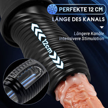 Laden Sie das Bild in den Galerie-Viewer, Elektrischer Masturbator für Männer mit 7 Vibrationsmodi 360° Drehbarer Silikon-Taschenmuschi Sowie 3D Realistischer Spiraltextur Sexspielzeug Masturbation Blowjob Sucking Penis Trainer