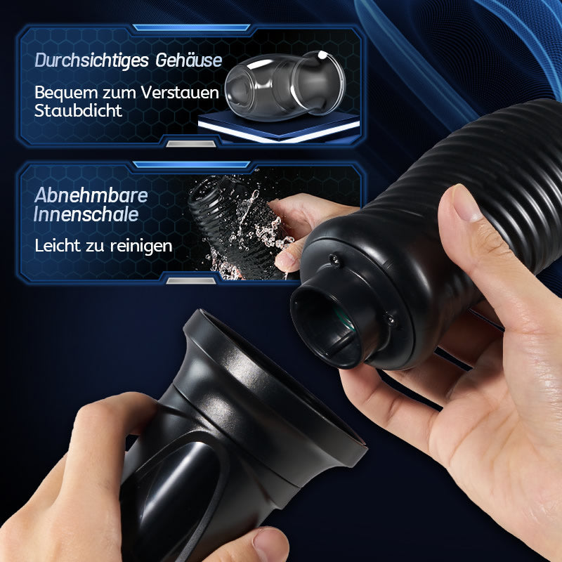 Elektrischer Masturbator für Männer mit 7 Vibrationsmodi 360° Drehbarer Silikon-Taschenmuschi Sowie 3D Realistischer Spiraltextur Sexspielzeug Masturbation Blowjob Sucking Penis Trainer