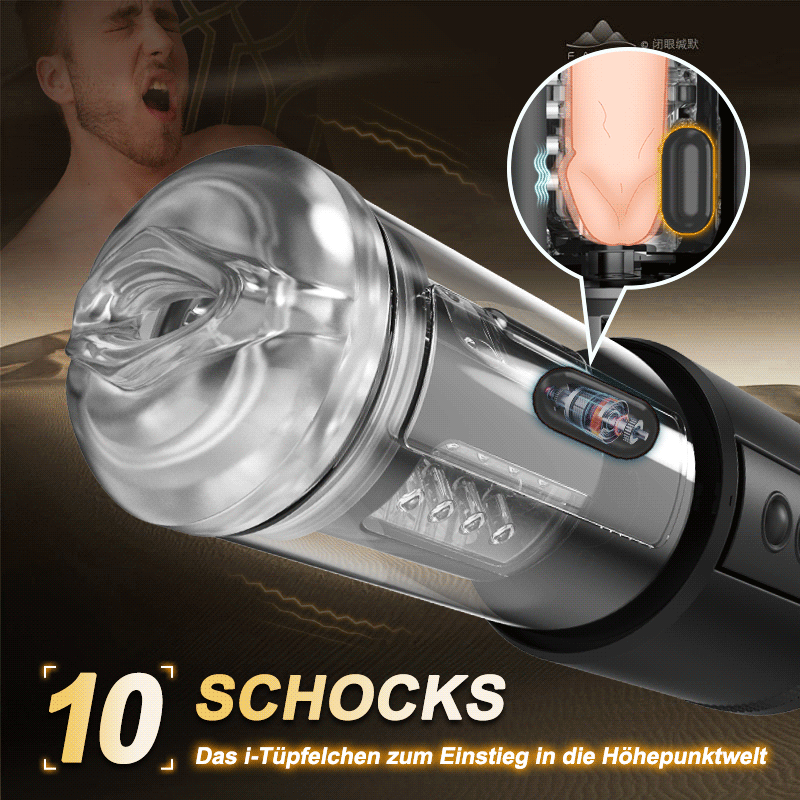 Telescope 5 Stoßen 10 Vibrieren 5 Saugen 3 IN 1 Masturbator für Männer