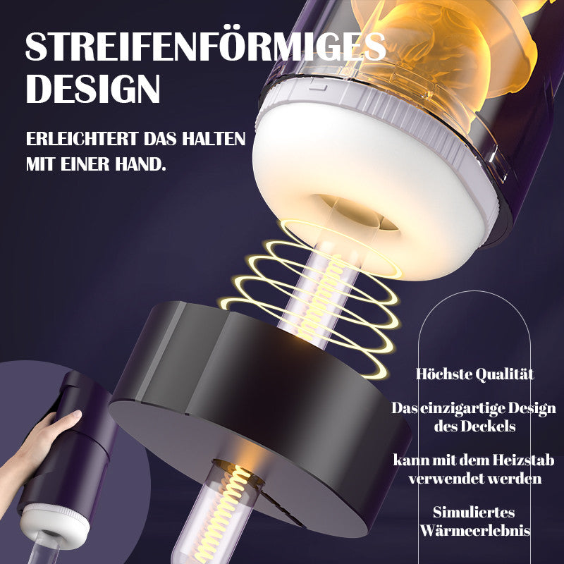 7 einziehbares Ein-Knopf-Burst-Lautloses elektrisches Masturbationsgerät für