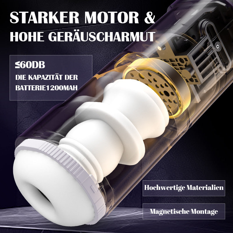 7 einziehbares Ein-Knopf-Burst-Lautloses elektrisches Masturbationsgerät für