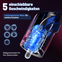 Laden Sie das Bild in den Galerie-Viewer, Leten- Thunder fleischiger teleskopischer vibrierender automatischer männlicher Masturbator Blowjob Stroker