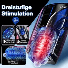 Laden Sie das Bild in den Galerie-Viewer, Leten- Thunder fleischiger teleskopischer vibrierender automatischer männlicher Masturbator Blowjob Stroker
