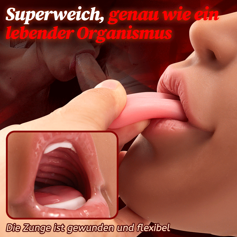 BRAUNE SCHÖNHEIT Tragbarer Masturbator Blowjob Taschenmuschi Masturbator