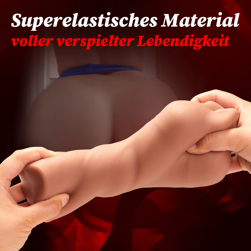 BRAUNE SCHÖNHEIT Tragbarer Masturbator Blowjob Taschenmuschi Masturbator