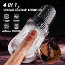 Laden Sie das Bild in den Galerie-Viewer, Sperma Jäger- 4 in 1 Deep Throat Trainer Master Auto &amp; Manual Sucking Electric Masturbator