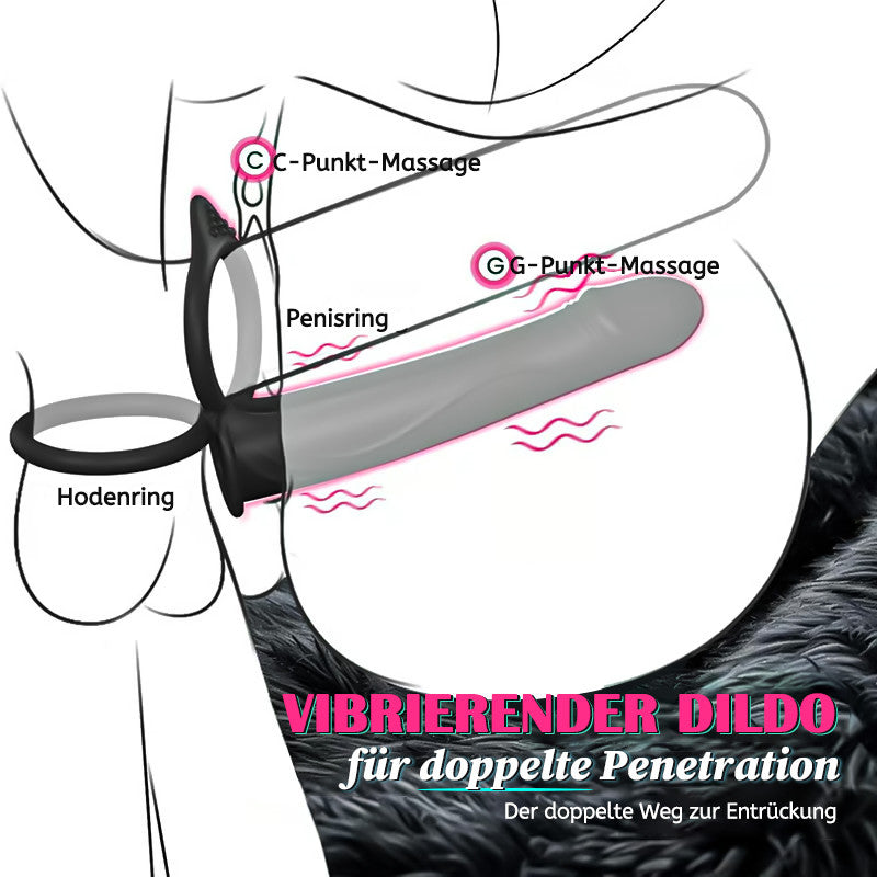 Anal-Analdildo zum Anschnallen für Paare mit vibrierendem Penisring