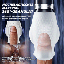 Laden Sie das Bild in den Galerie-Viewer, Tornado 3.0 - Dual Motor Oralsex Analoger Masturbator 7 Vibrationen 5 Retraktionen 5 Rotat