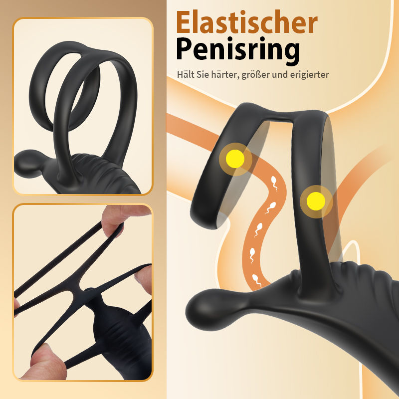 Cyclone - Prostata-Massagegerät mit Doppelringen für ein verbessertes Erektionser