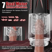 Laden Sie das Bild in den Galerie-Viewer, Mars - Oral Dominator 7 vibrierend 7 dehnend 7 rotierend Doppelmotor 4-in-1 Masturbator