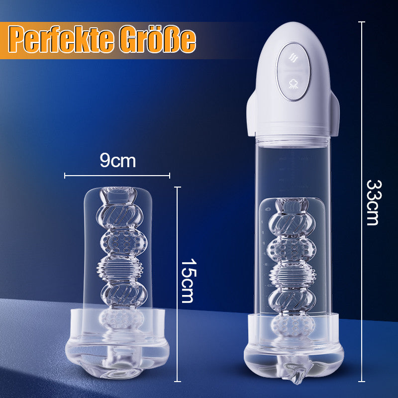 Launcher – Vibrations-Saug-Gerät mit transparentem Innenschlauch zur Penisvergrößerung und -erneuerung