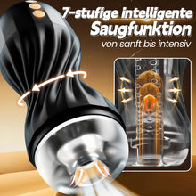 Laden Sie das Bild in den Galerie-Viewer, Gasvortex – 7-stufige Saug- und Vibrationsmodi, dreh- und verdrehbares Gehäuse, männlicher Masturbator