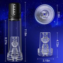 Laden Sie das Bild in den Galerie-Viewer, 2IN1 Penispumpe 6 Saugmodi Schwarze Matte Textur YINGJUE