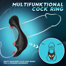 Laden Sie das Bild in den Galerie-Viewer, Bunny Hopper——Vibrating Cock Ring with Rabbit Design, Rechargeable Penis Ring Vibrator with 9 Vibration Modes