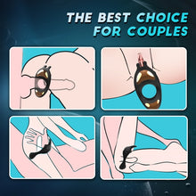 Laden Sie das Bild in den Galerie-Viewer, Bunny Hopper——Vibrating Cock Ring with Rabbit Design, Rechargeable Penis Ring Vibrator with 9 Vibration Modes