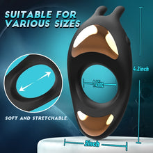 Laden Sie das Bild in den Galerie-Viewer, Bunny Hopper——Vibrating Cock Ring with Rabbit Design, Rechargeable Penis Ring Vibrator with 9 Vibration Modes