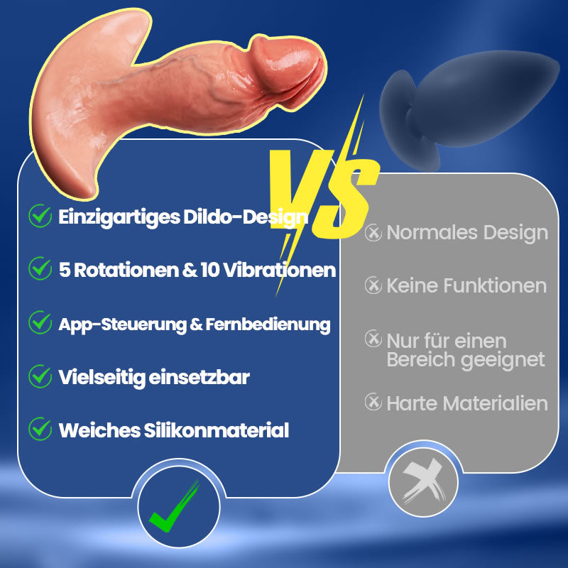 Levi – APP- & Fernbedienungs-gesteuerter 360° rotierender, vibrierender Analplug / Anal-Dildo für Männer & Frauen