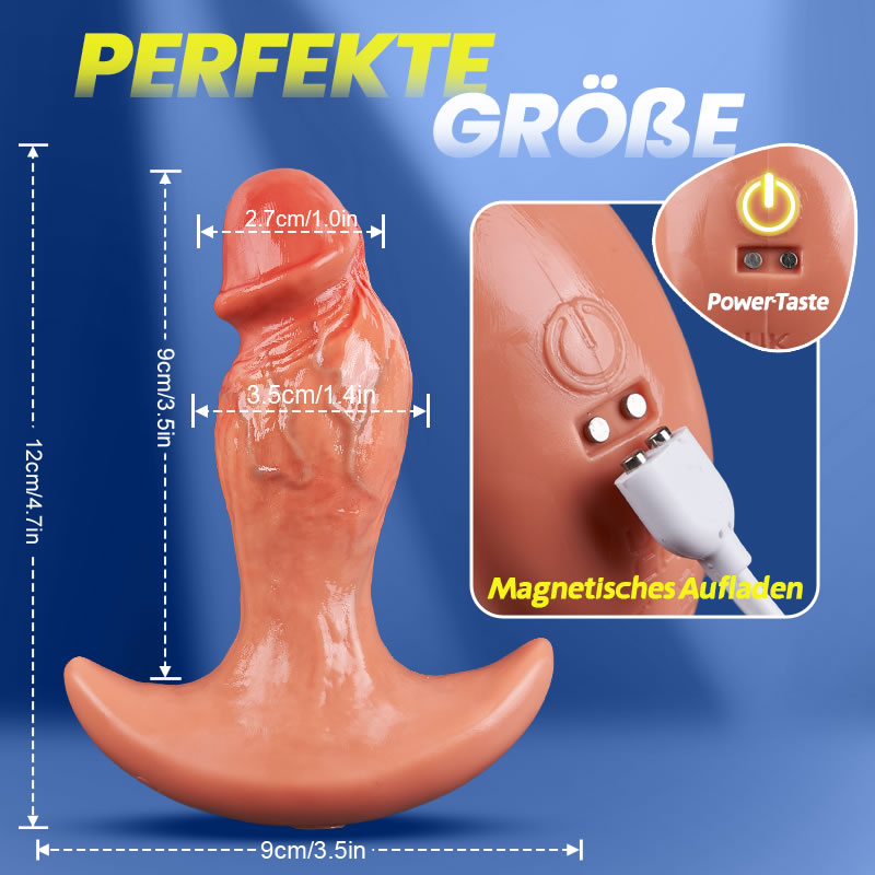 Levi – APP- & Fernbedienungs-gesteuerter 360° rotierender, vibrierender Analplug / Anal-Dildo für Männer & Frauen