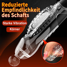 Laden Sie das Bild in den Galerie-Viewer, Vibrierende Penishülle mit Sperrring – Noppen &amp; feste Spitze für gezielte Stimulation