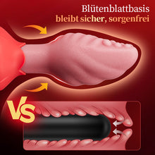 Laden Sie das Bild in den Galerie-Viewer, Sera – Zungenförmiger 360° rotierender Analplug mit Rosenbasis für Frauen &amp; Männer