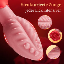 Laden Sie das Bild in den Galerie-Viewer, Sera – Zungenförmiger 360° rotierender Analplug mit Rosenbasis für Frauen &amp; Männer