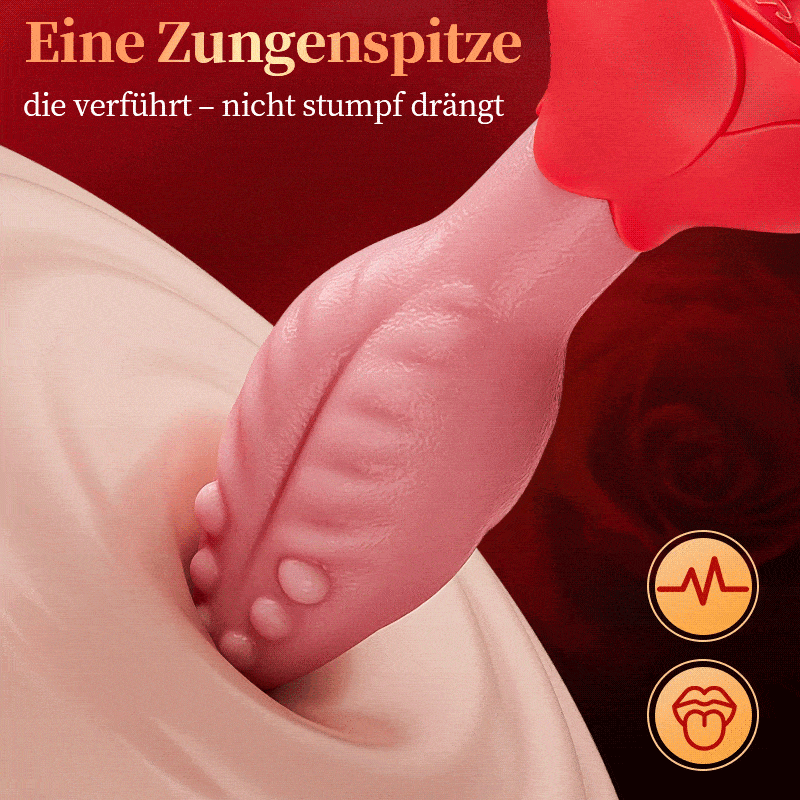 Sera – Zungenförmiger 360° rotierender Analplug mit Rosenbasis für Frauen & Männer