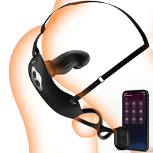 Laden Sie das Bild in den Galerie-Viewer, Hugo – Tragbarer Prostata-Massager mit Stoßbewegungen, Gurten sowie App- &amp; Fernbedienungs-Doppelsteuerung