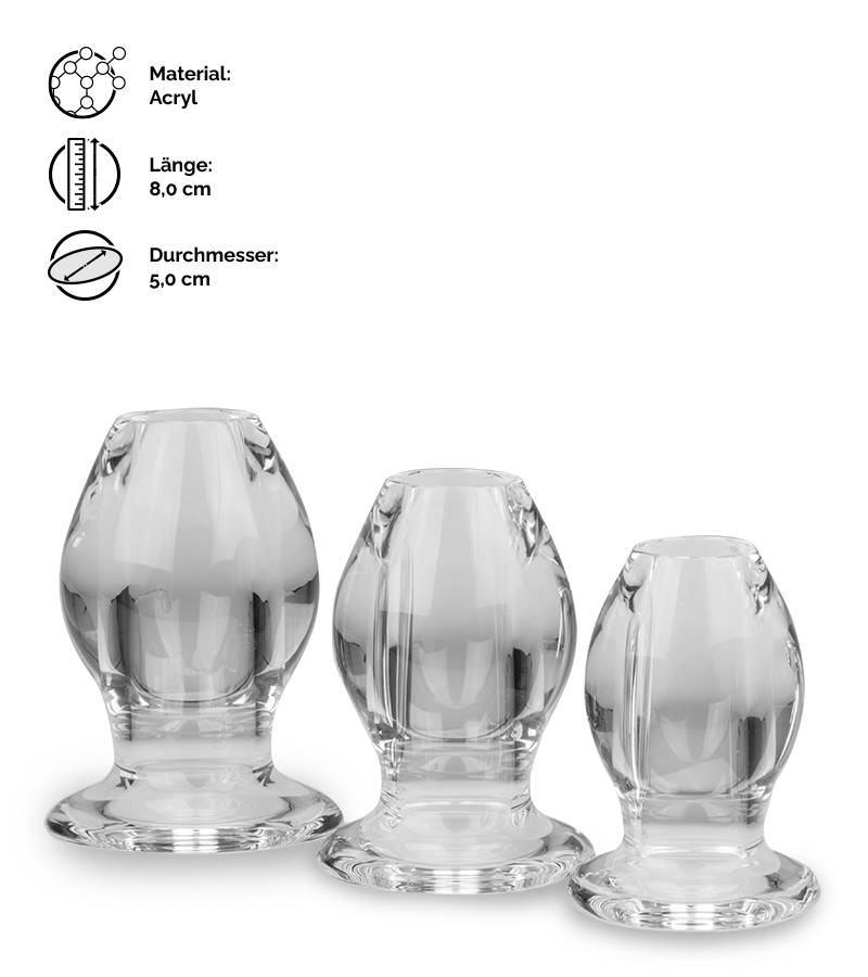 3 hohle Buttplugs im Set Quory