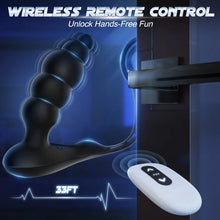 Laden Sie das Bild in den Galerie-Viewer, 3 in 1 Analkugeln Prostatamassager Dual Penisringe Analvibrator Spielzeug