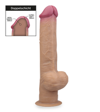 Laden Sie das Bild in den Galerie-Viewer, 33 cm langer Saugnapf-Dildo aus Silikon mit Griff
