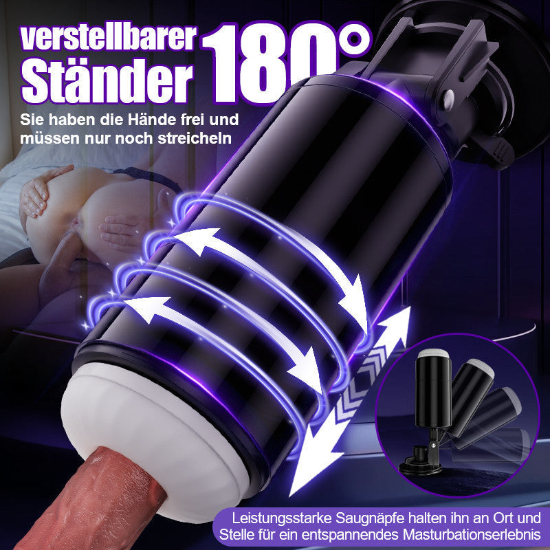 Lightspeed-7 Arten von Teleskop- und 7 Arten von Dreh-Saugnapfhalterungen, magnetischer Innenbehälter, 4-in-1-Masturbator