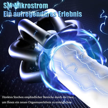 Laden Sie das Bild in den Galerie-Viewer, Elektro Schock Penis Trainer Vibrator mit 10 Vibrationsmodi &amp; 6 Elektrostimulation