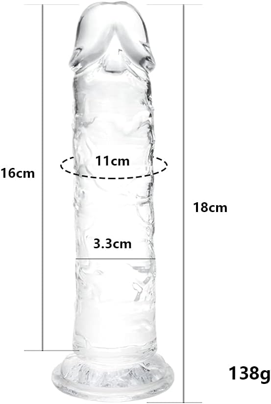 18cm Kleiner Penis Dildo für Frauen, Weicher Realistischer Anfänger Sexspielzeug Gelee Dildo mit Sauger für Damen Paare Erwachsene Sex Spielzeug & Spiele