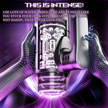 Laden Sie das Bild in den Galerie-Viewer, Elektrischer Masturbatoren Penis Trainer Blowjob mit 5 Teleskopmodi &amp; 5 Rotationsmodi