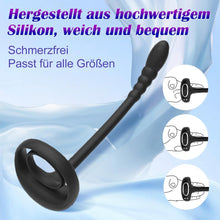 Laden Sie das Bild in den Galerie-Viewer, 3 in 1 Prostata Penisringe Analvibratoren mit 10 Vibrationsmodi