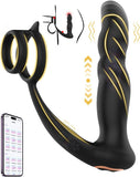 Analvibratoren Prostata Stimulation Männer 10 StoBfunktionmodi Analspielzeuge für Vaginaler Anal,APP Fernbedienung Penisring Schub Dildo Buttplug Sex Spielzeug für Männer Paare