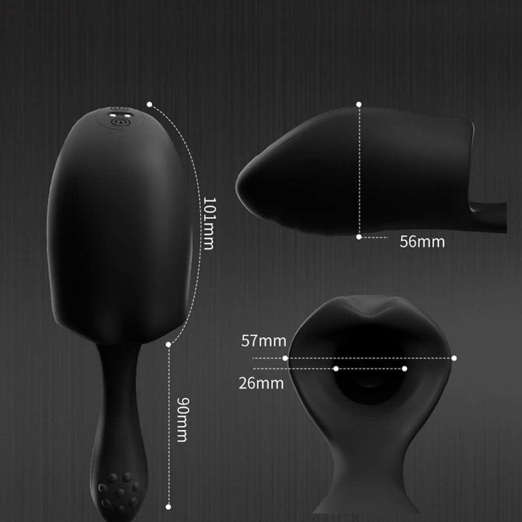 Männlicher Cup-Masturbator Penis Trainings Vibrator mit Zunge Lecken und 10 Vibrationsmodi zur Herren Masturbation Vergnügen Silikon Eichel Massagegerät Sexspielzeug für Männer